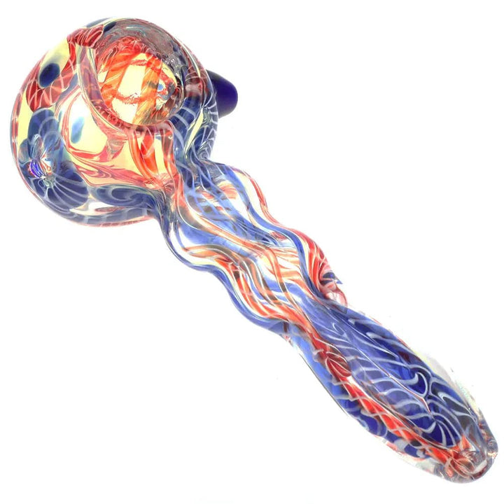 4.5" Fumed Glass Milli Spoon Pipe w/ Mini Maria Rings