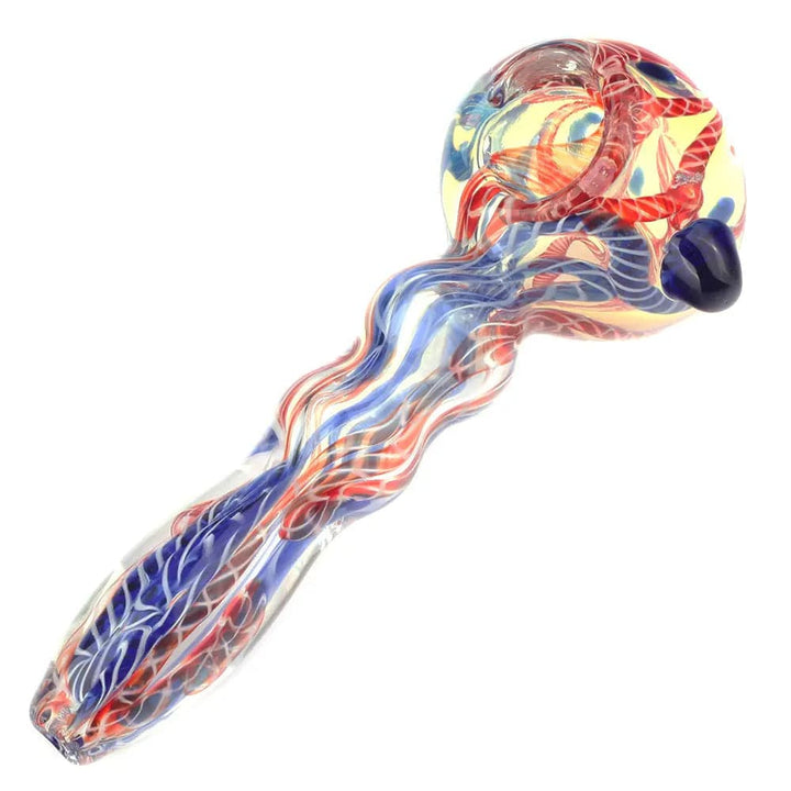 4.5" Fumed Glass Milli Spoon Pipe w/ Mini Maria Rings