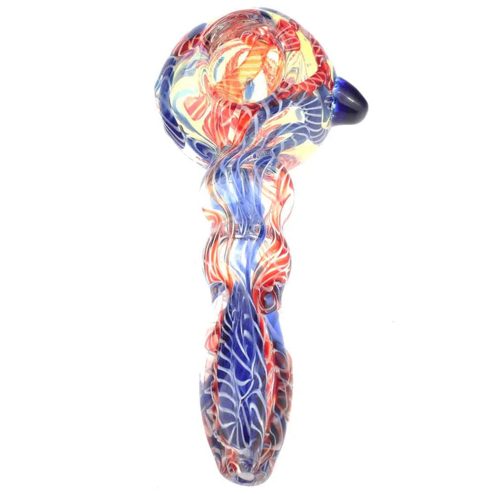 4.5" Fumed Glass Milli Spoon Pipe w/ Mini Maria Rings