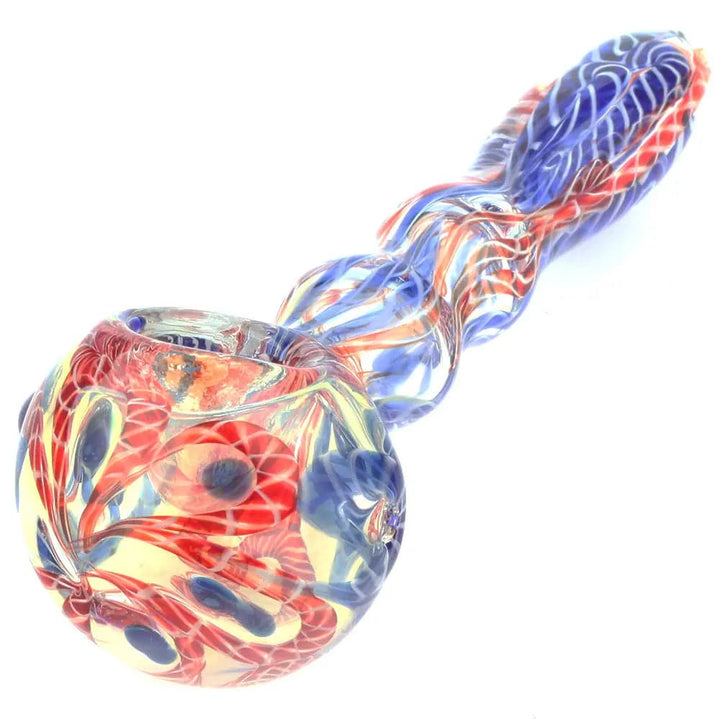 4.5" Fumed Glass Milli Spoon Pipe w/ Mini Maria Rings