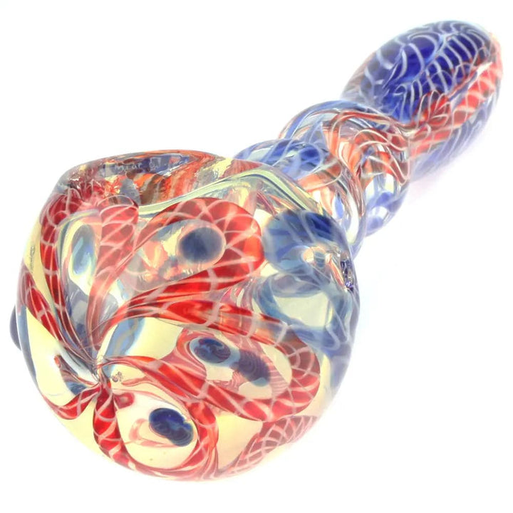 4.5" Fumed Glass Milli Spoon Pipe w/ Mini Maria Rings