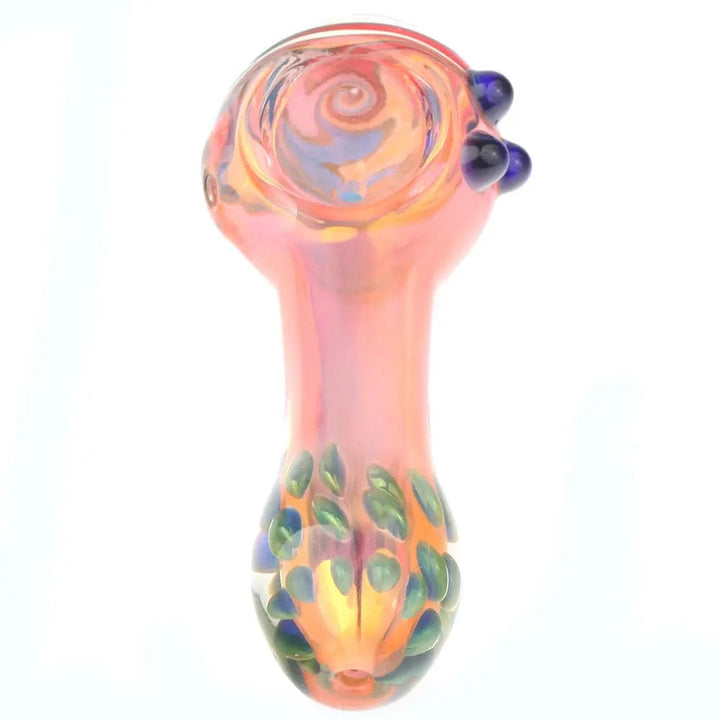 Wig Wag Glass Marble Fumed Spoon Pipe By Puffing Bird