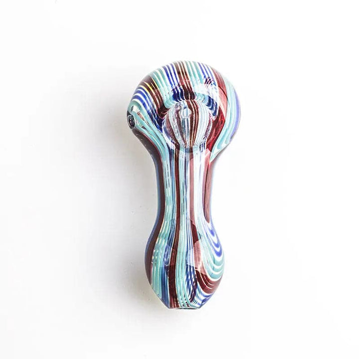 Glass Spoon Pipe w/ Stripes