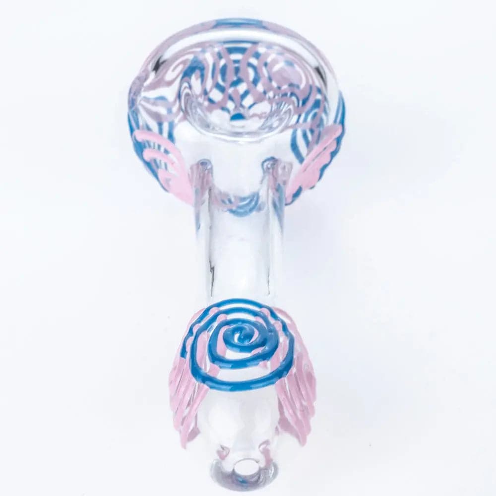 1.58" Spiral Pattern Glow-In-The-Dark Glass Pipe